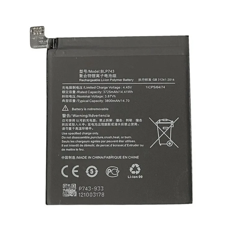 High capacity lithium ion battery replacement for OnePlus 7T model OnePlus BLP743 premium hardware block