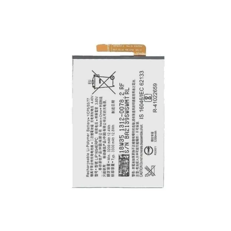 High capacity lithium ion battery replacement for Sony Xperia XA2 Plus model Sony LIP1654ERPC premium hardware block
