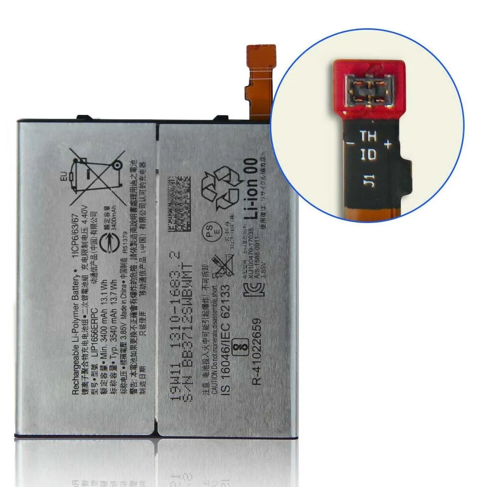 High capacity lithium ion battery replacement for Sony Xperia XZ2 Premium model Sony LIP1656ERPC premium hardware block