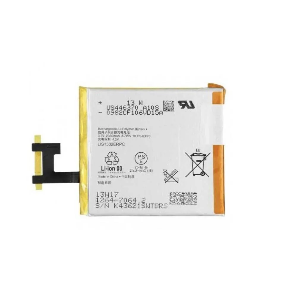 High capacity lithium ion battery replacement for Sony Xperia Z model Sony LIS1502ERPC premium hardware block