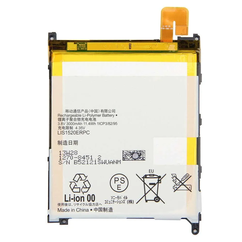 High capacity lithium ion battery replacement for Sony Xperia Z Ultra model Sony LIS1520ERPC premium hardware block