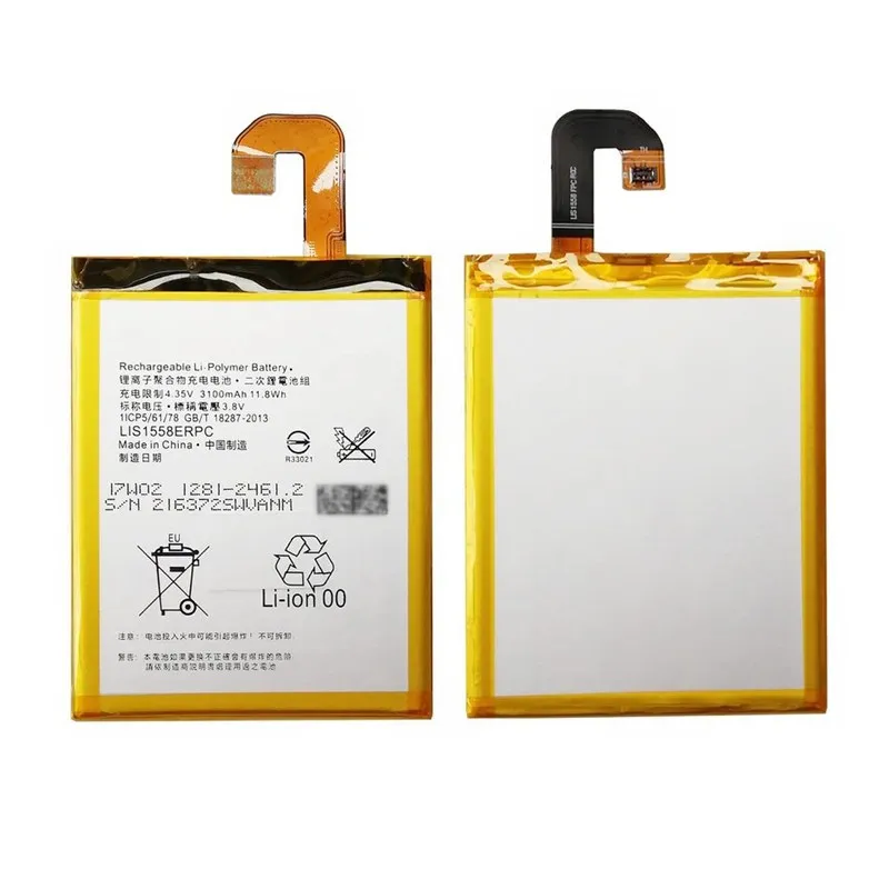 High capacity lithium ion battery replacement for Sony Xperia Z3 model Sony LIS1558ERPC premium hardware block