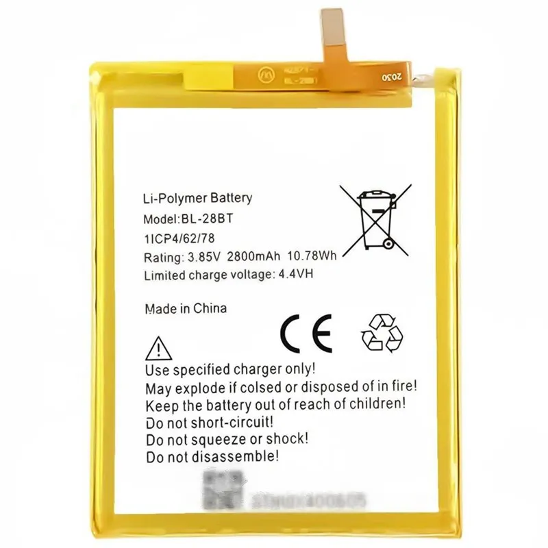 High capacity lithium ion battery replacement for Tecno WX4 model BL-28BT premium hardware block