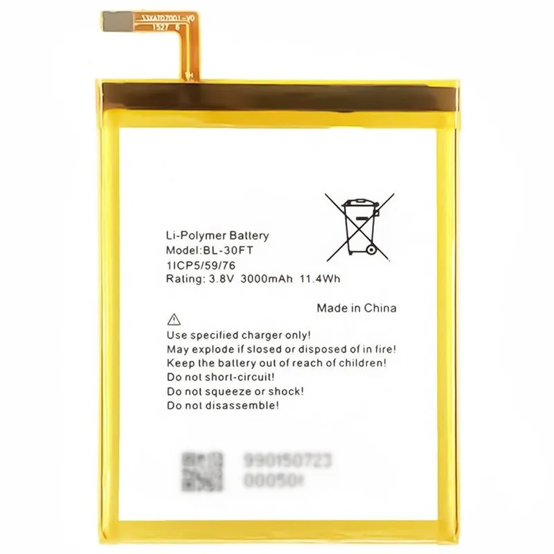 High capacity lithium ion battery replacement for Tecno Phantom 5 model BL-30FT premium hardware block
