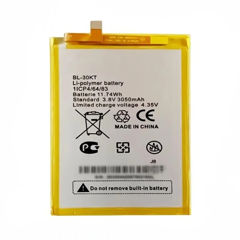High capacity lithium ion battery replacement for Tecno Boom J8 model BL-30KT premium hardware block