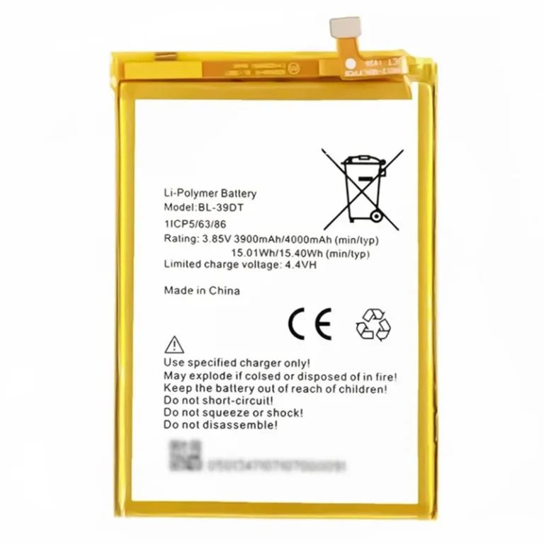 High capacity lithium ion battery replacement for Tecno L9 model BL-39DT premium hardware block
