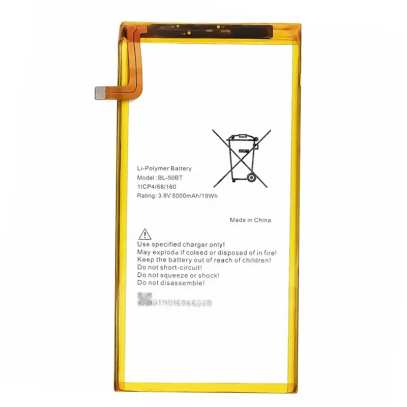 High capacity lithium ion battery replacement for Tecno DroidPad 8D model BL-50BT premium hardware block