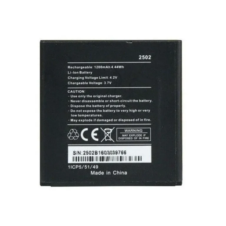 High capacity lithium ion battery replacement for Wiko Sunny model 2502 premium hardware block