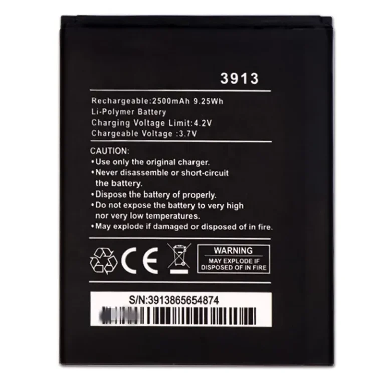 High capacity lithium ion battery replacement for Wiko Lenny 4 model 3913 premium hardware block