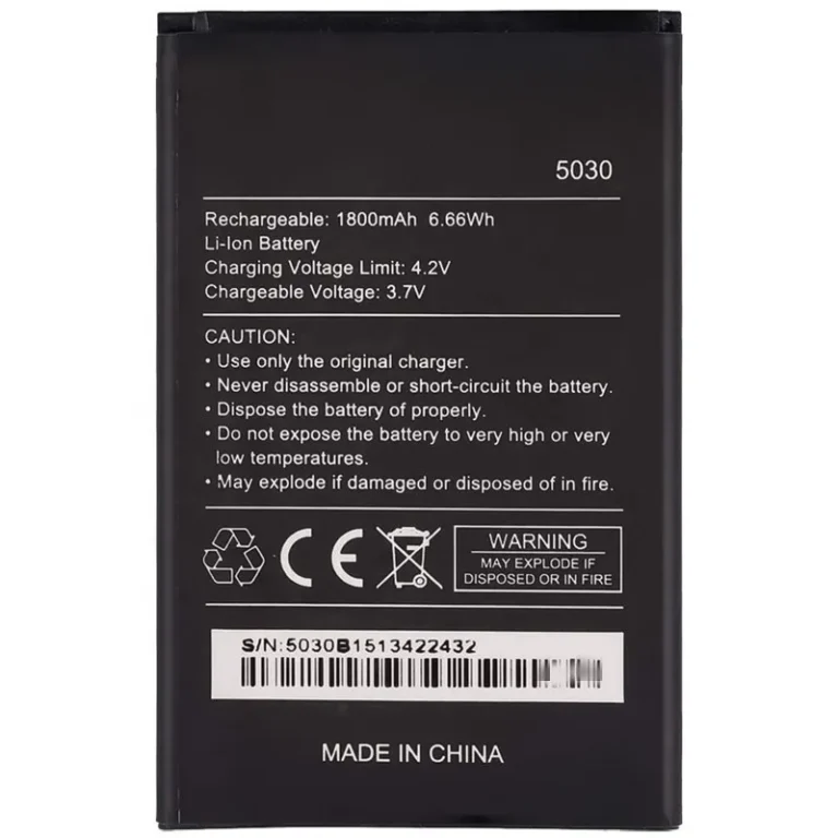 High capacity lithium ion battery replacement for Wiko Lenny 1 model 5030 premium hardware block