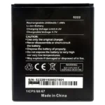 High capacity lithium ion battery replacement for Wiko Rainbow model 5222 premium hardware block