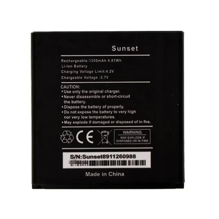 High capacity lithium ion battery replacement for Wiko SUNSET model SUNSET premium hardware block