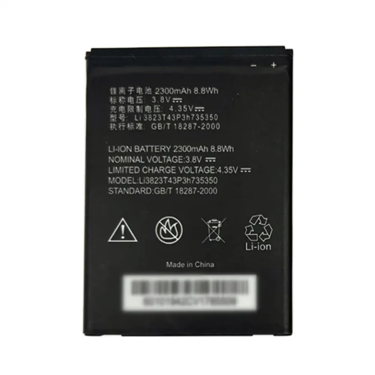 High capacity lithium ion battery replacement for ZTE Z828 Hotspot model Li3823T43P3h735350 premium hardware block