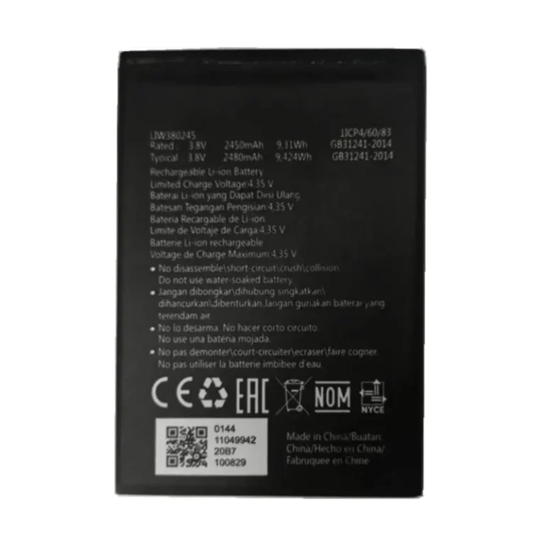 High capacity lithium ion battery replacement for Hisense U40 model LIW380245 premium hardware block