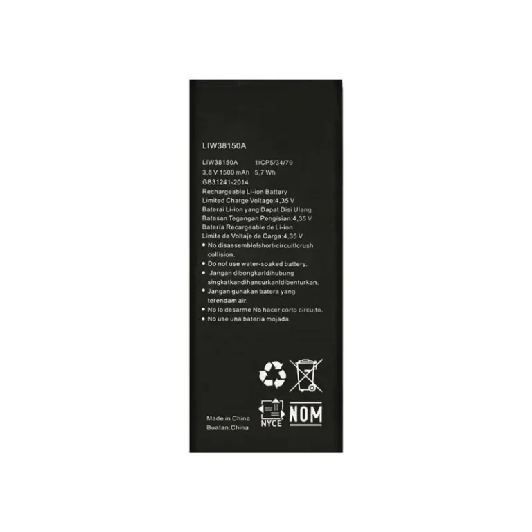 High capacity lithium ion battery replacement for Hisense U605 model LIW38150a premium hardware block