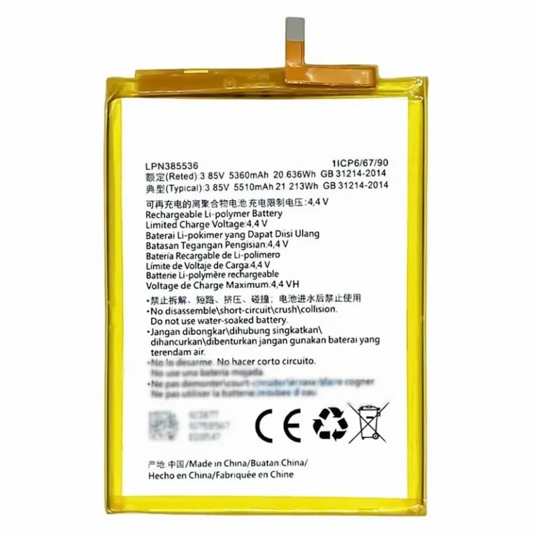 High capacity lithium ion battery replacement for Hisense King Kong 5 Pro model LPN385536 premium hardware block