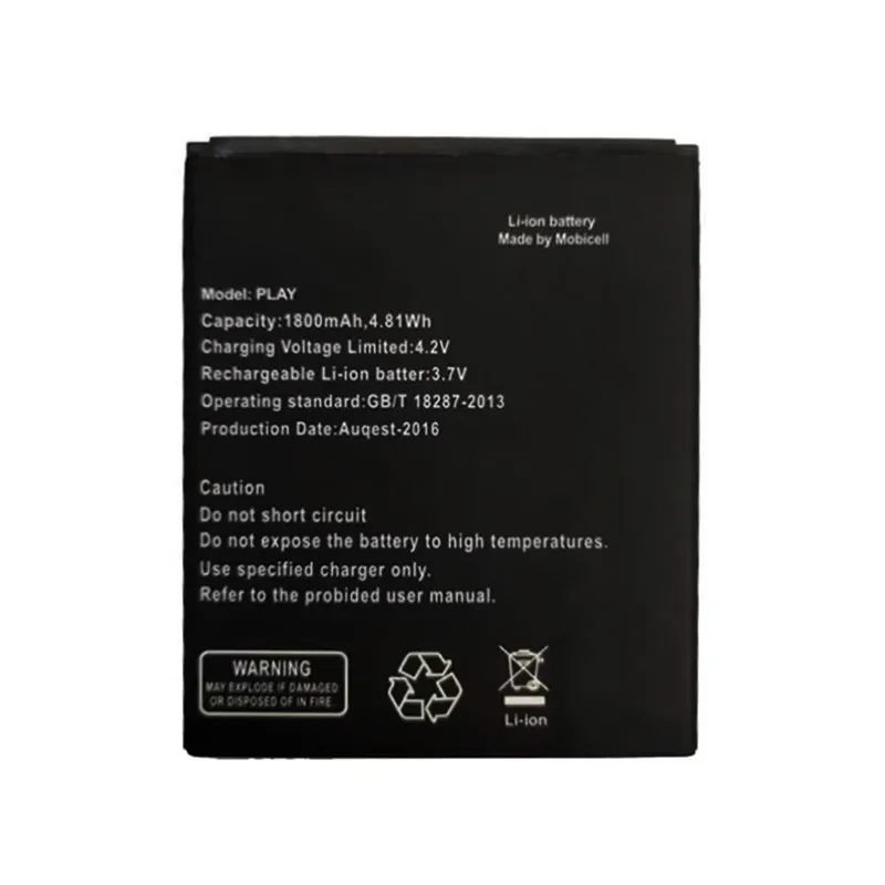 High capacity lithium ion battery replacement for Mobicel Play model Play premium hardware block