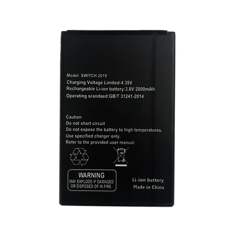 High capacity lithium ion battery replacement for Mobicel Switch 2019 model Switch 2019 premium hardware block