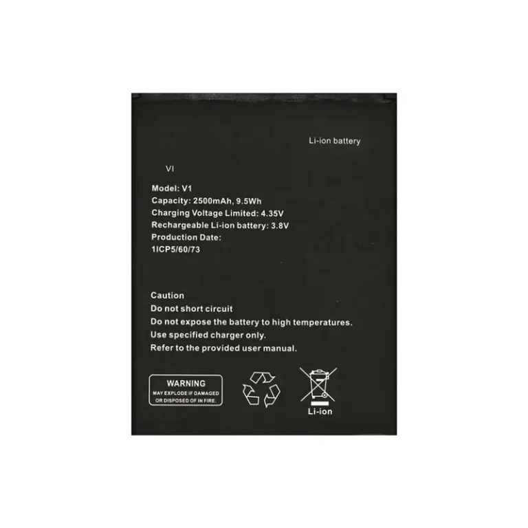 High capacity lithium ion battery replacement for Mobicel V1 model V1 premium hardware block