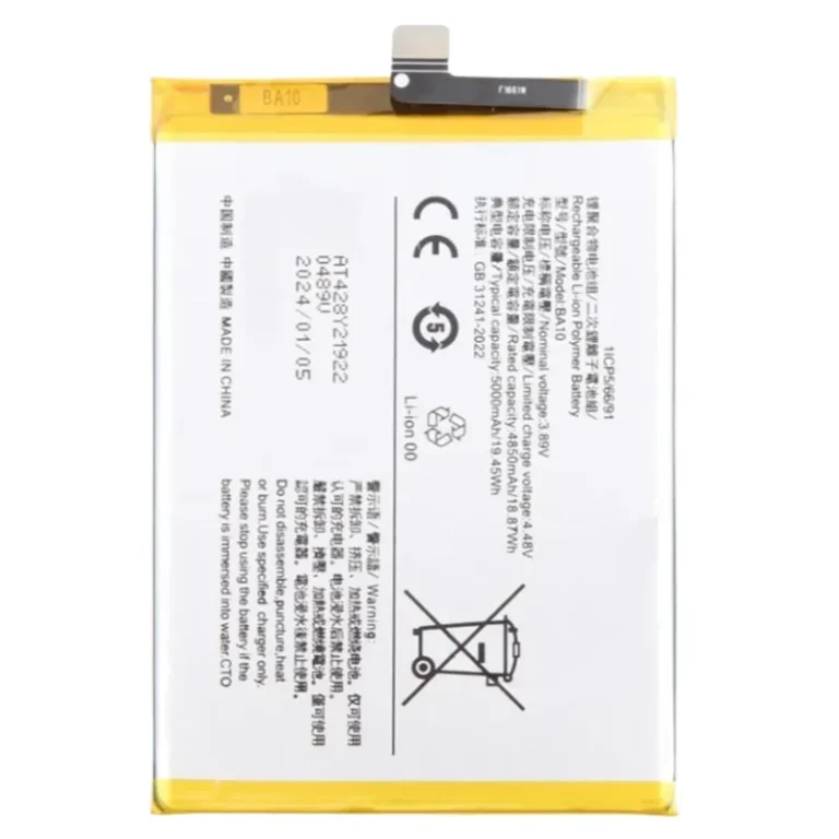 High capacity lithium ion replacement battery series BA27 BW1 BG7 BA10 BA61 BO5 BS1 BS2 BW0 BC1 BC8 BC9 BE5 BA43 BA45 for VIVO Y40 LITE Y02 Y12 Y17s Y19s Y20i Y21 Y33s Y35 Y53 Y69 Y79 Y81i Y100 4G Y200i premium hardware pack