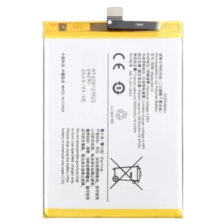 High capacity lithium ion replacement battery series BA27 BW1 BG7 BA10 BA61 BO5 BS1 BS2 BW0 BC1 BC8 BC9 BE5 BA43 BA45 for VIVO Y40 LITE Y02 Y12 Y17s Y19s Y20i Y21 Y33s Y35 Y53 Y69 Y79 Y81i Y100 4G Y200i premium hardware pack