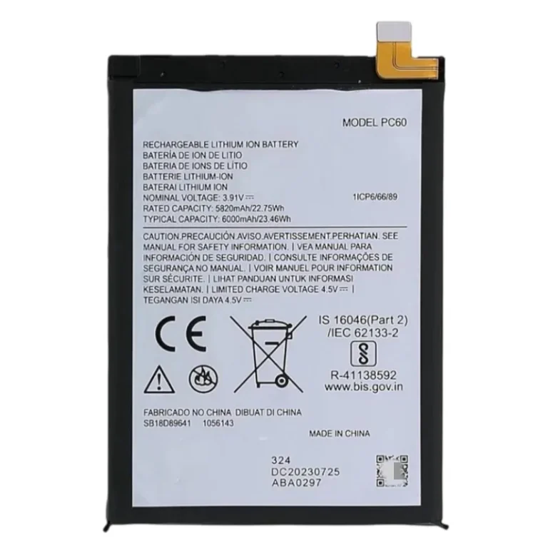 High capacity lithium ion replacement battery series JK50 KX50 MC50 MD50 MH60 NC50 ND50 NE50 NH50 PC50 PC60 PG50 QF50 QS50 for Motorola G series premium hardware pack