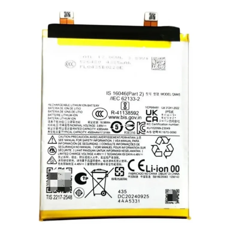 High capacity lithium ion replacement battery series LR50 LW50 MB50 ND40 NF50 NP44 NT50 QC50 QM45 QR50 QV43 for Motorola Edge series premium hardware pack