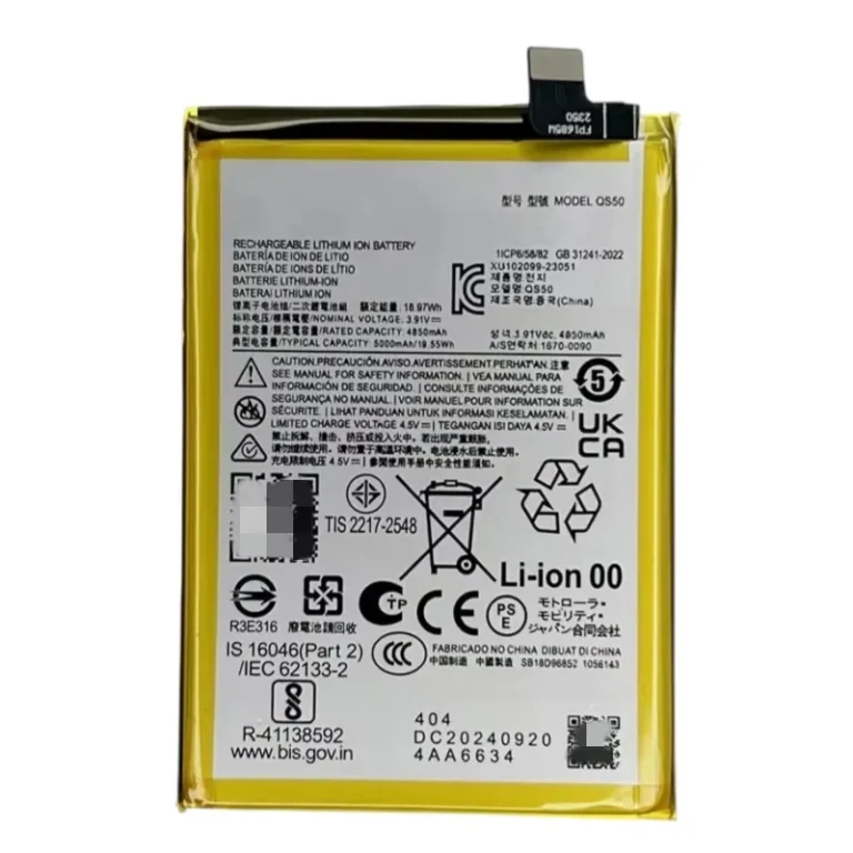 High capacity lithium ion replacement battery series JK50 KX50 MC50 MD50 MH60 NC50 ND50 NE50 NH50 PC50 PC60 PG50 QF50 QS50 for Motorola G series premium hardware pack